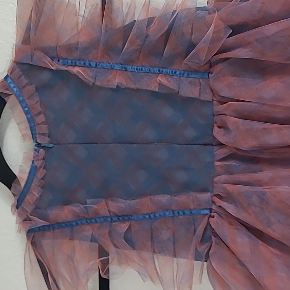 Lola + The Boys Pink and Blue Ruffle Dress Size 6 - Picture 4 of 10